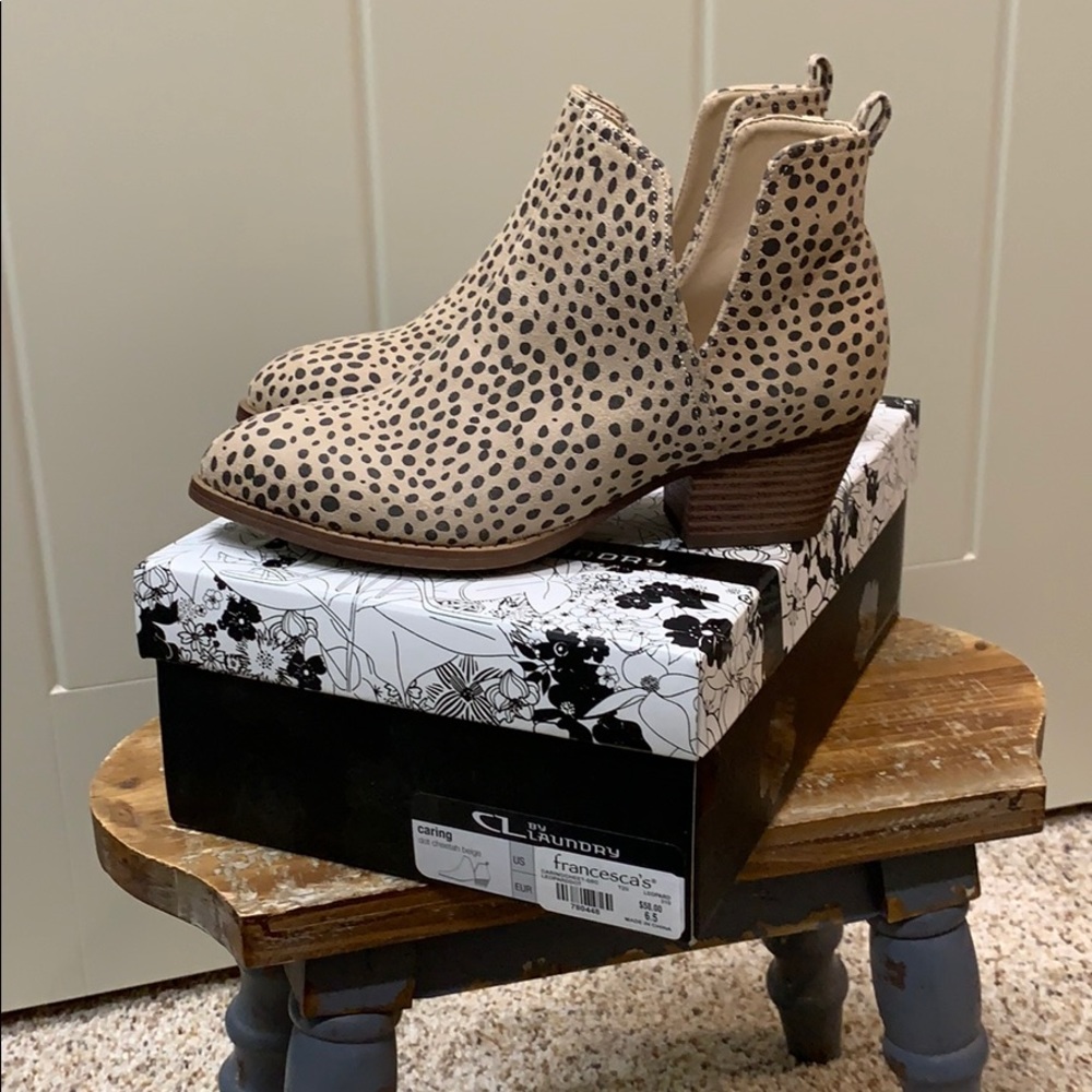 Cheetah print ankle booties